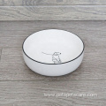Pet Drink Food Ceramic Bowl For Cat Dog